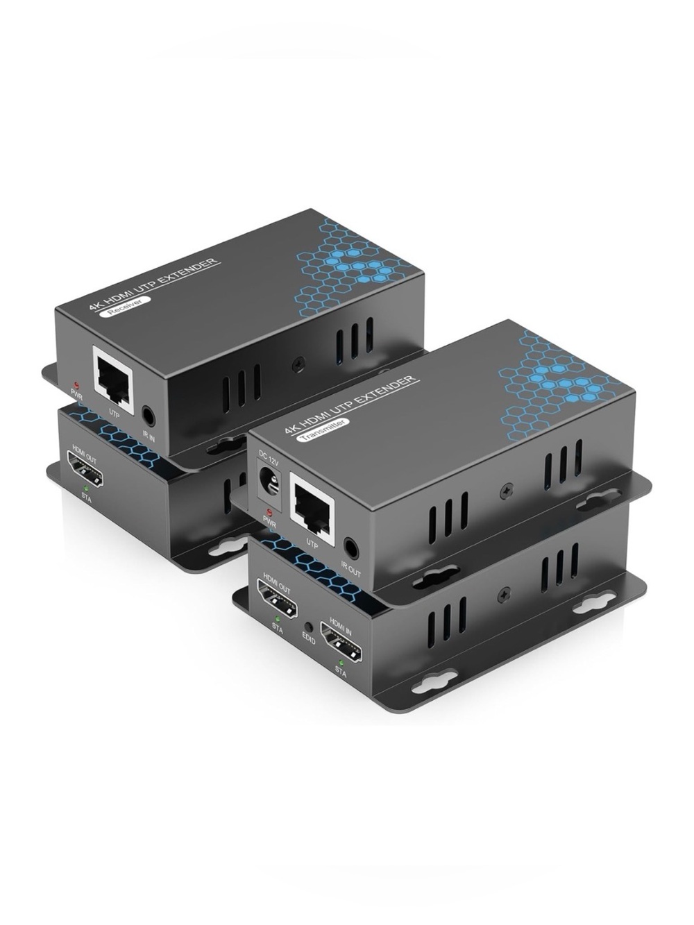 4K HDMI Extender Over Ethernet - CAT5, CAT6 & CAT7 Compatible